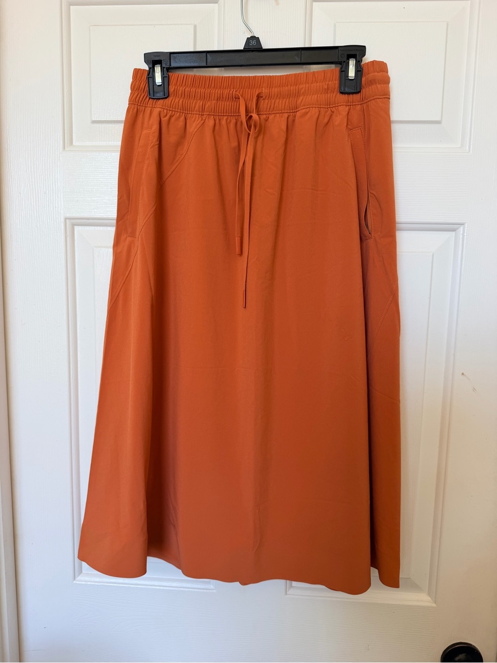 Athleta A-Line Drawstring Skirt in Burnt Orange